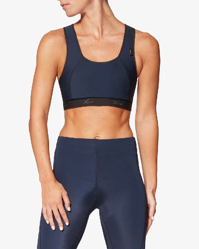 Sports bra with knot cups -Xtra Support High Impact Sports Bra: True Navy