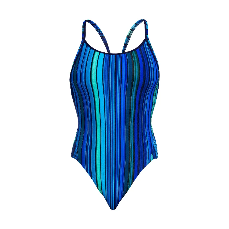 swimwear swim squads -Beam Bars | Ladies Diamond Back One Piece