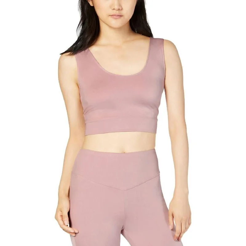 Sports bra with split fit -Sports Bra Criss Cross Back In Pink