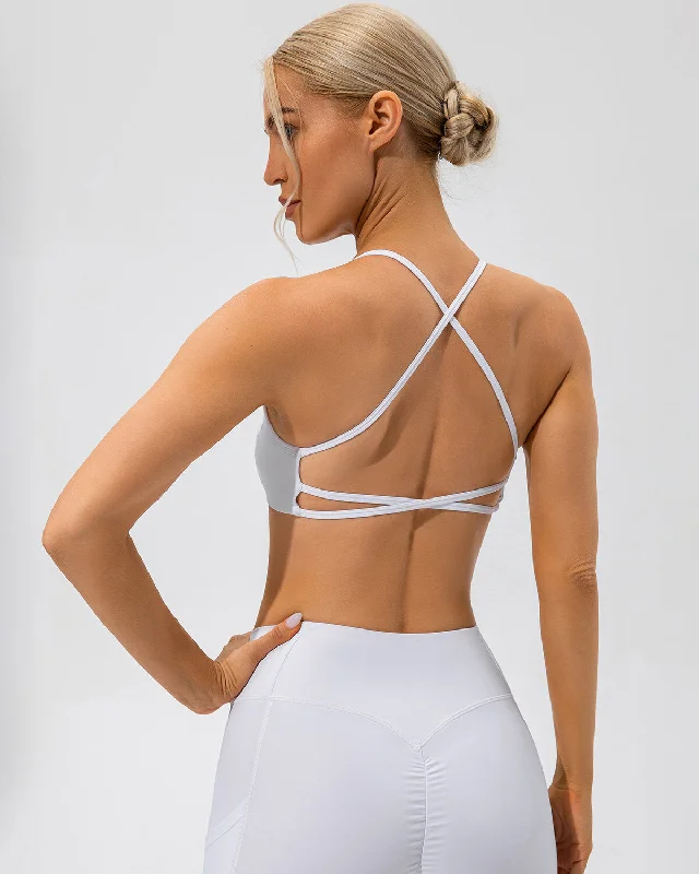 Sports bra with firm fit -Sophie Sports Bra - White