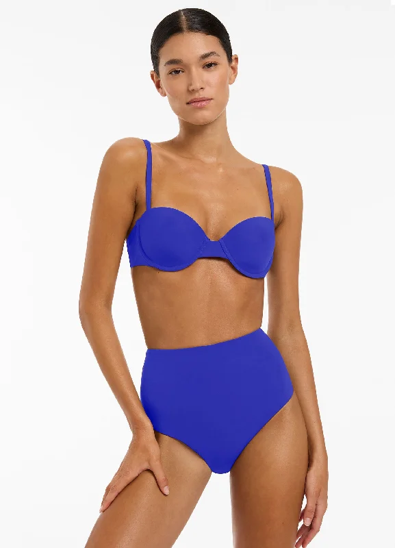 swimwear bendy flair -Jetset High Waisted Bikini Bottom - Sapphire