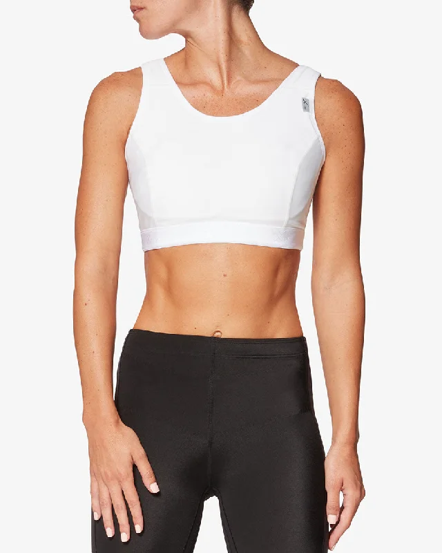 Sports bra with arch cups -Stabilyx High Impact Sports Bra: White