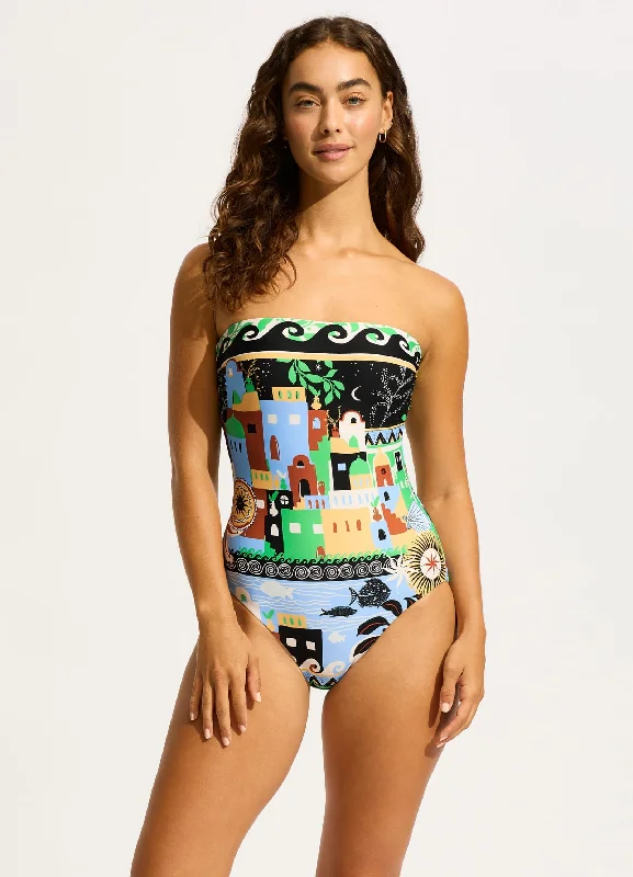 swimwear neat vibes -Atlantis Bandeau One Piece - Ecru