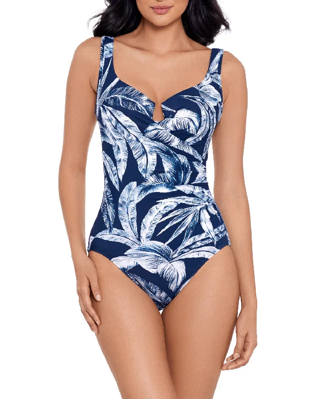 swimwear long swims -2024 Miraclesuit Tropical Toile Escape One Piece - 6560366