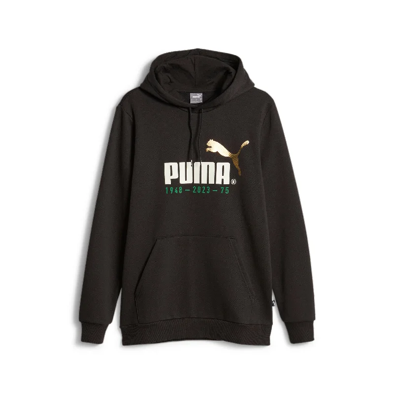 Sports bra for croquet play -PUMA Men's No.1 Logo 75th Year Anniversary Celebration Hoodie