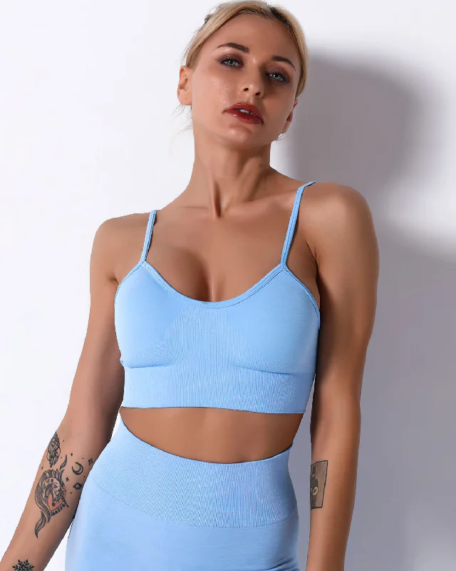 Sports bra for swift jogs -Mikaela Sports Bra - Blue