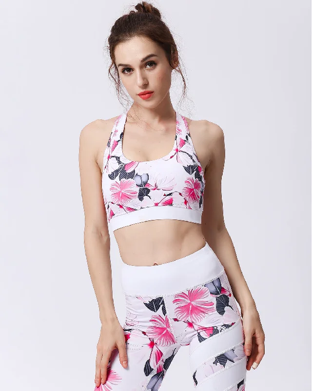 New Balance sports bra women -Dolce Flora Sports Bra - Hibiscus