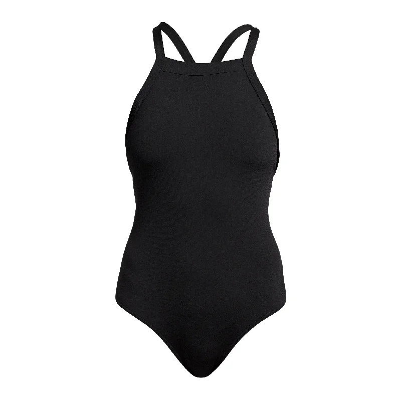 swimwear bold flair -Still Black | Ladies Sky Hi One Piece