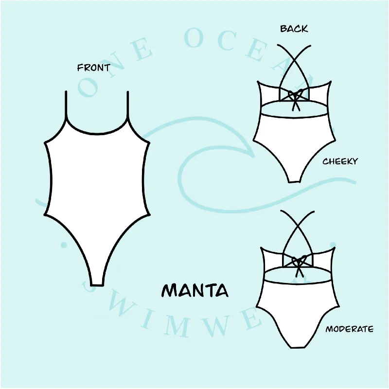 swimwear tight flair -Manta Ray Reversible One Piece