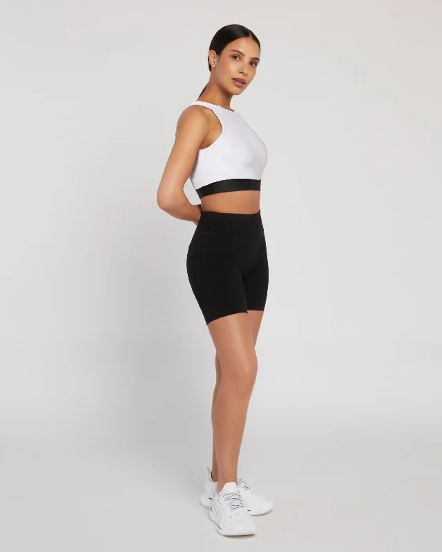 Sports top with gel neckline -Arizona Crop - White