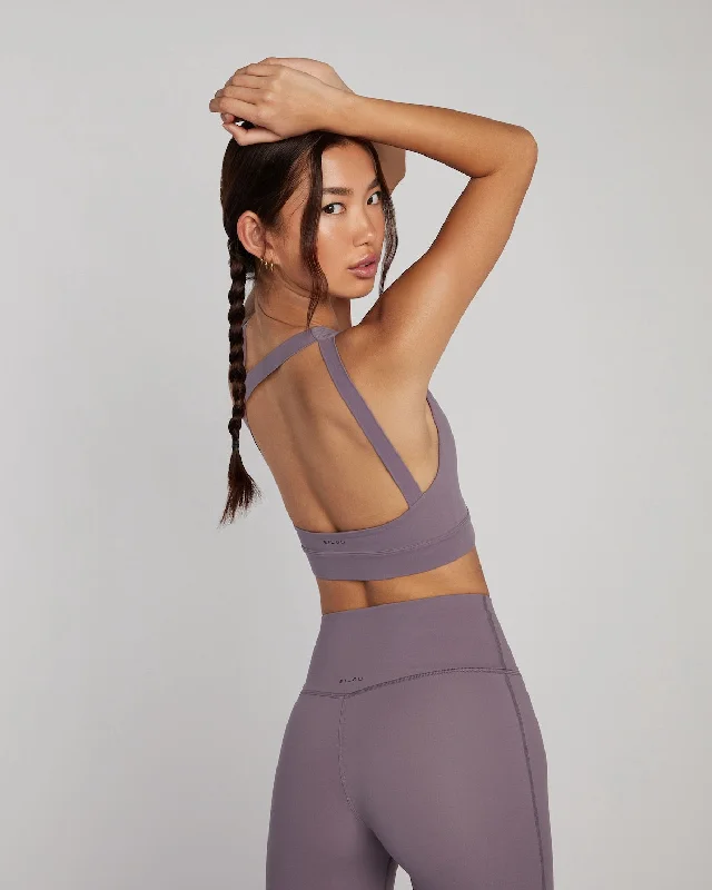 Curved sports top for ballet -Audrey Crop - Haze