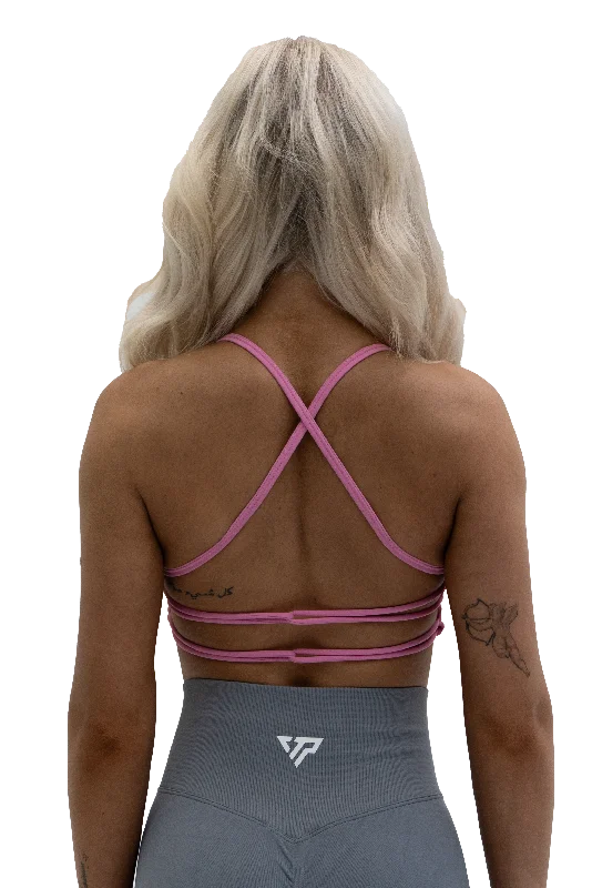 Sports top for pace sprints -AVA CROP - PINK