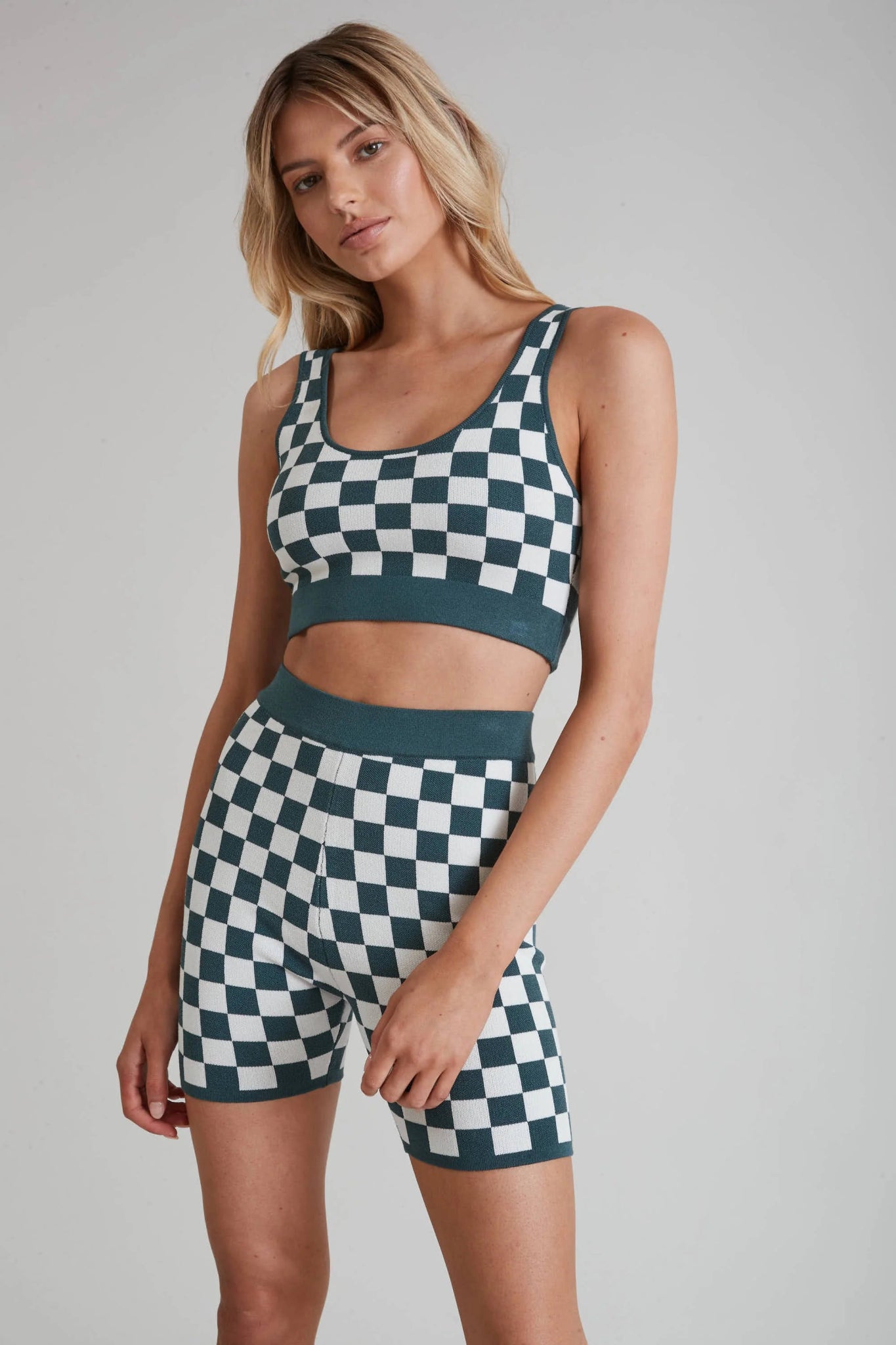 Sports top with prism shape -Check Mate Crop