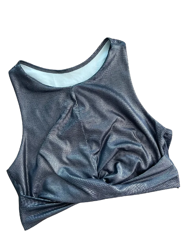 Sports top with light shape -Metallic Nudo Crop Top