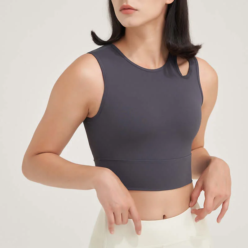 Sports top with prism shape -Fitness Crop Top