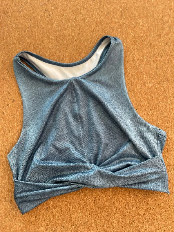 Sports top for hurling play -Denim Crop Top Nudo