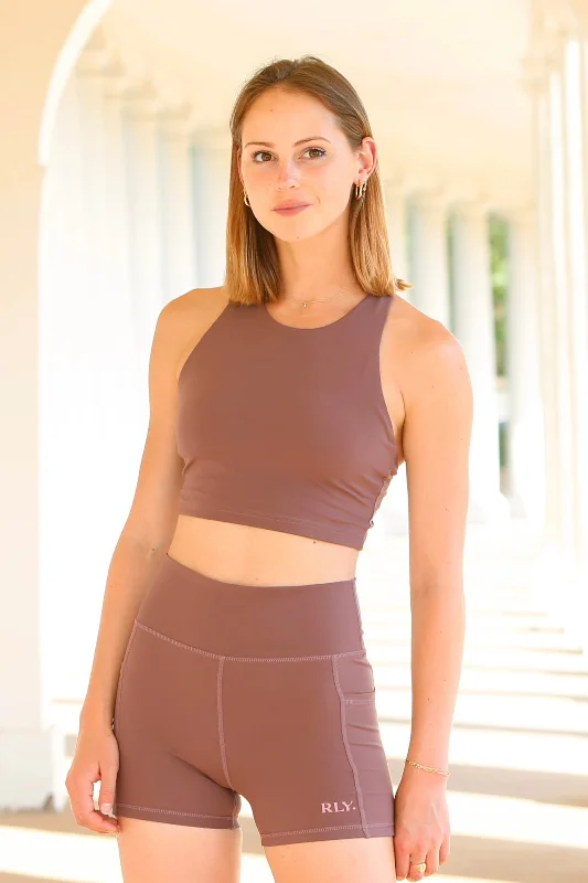 Sports top for core sprints -Kella Pocket Crop Top