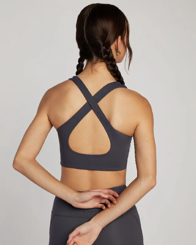 Sports top for quick dashes -Mai Crop - Carbon