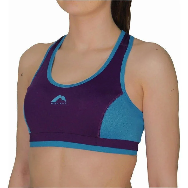 Sports top for dune jogs -More Mile Prime Womens Running Crop Top - Purple