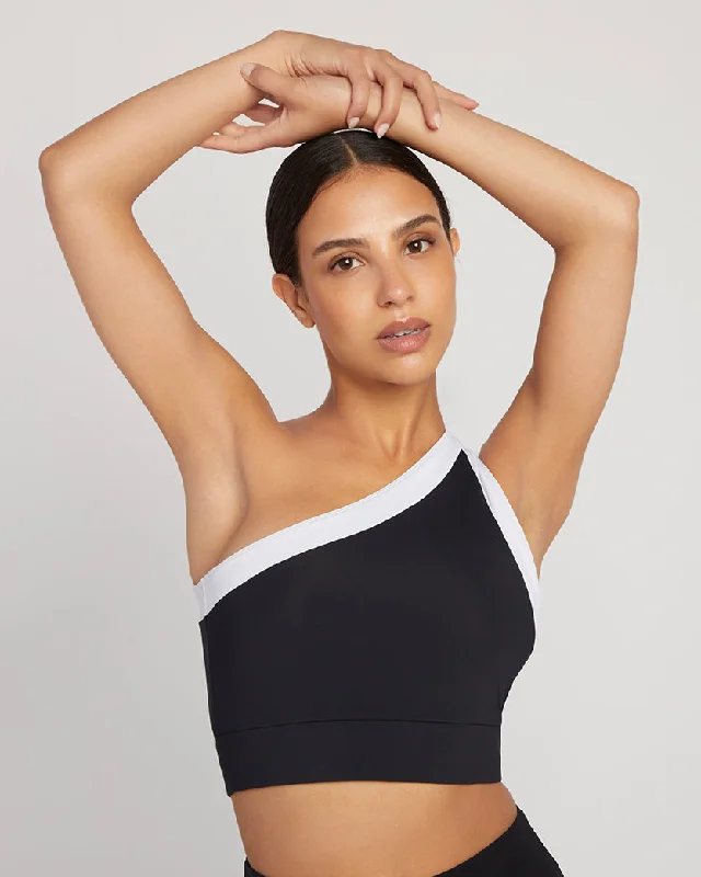 Sports top with bow details -Paola Crop - Two-Toned