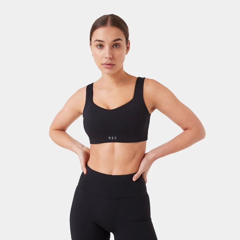 Sports top for brisk dashes -REC GEN - PROform Sport Crop Black