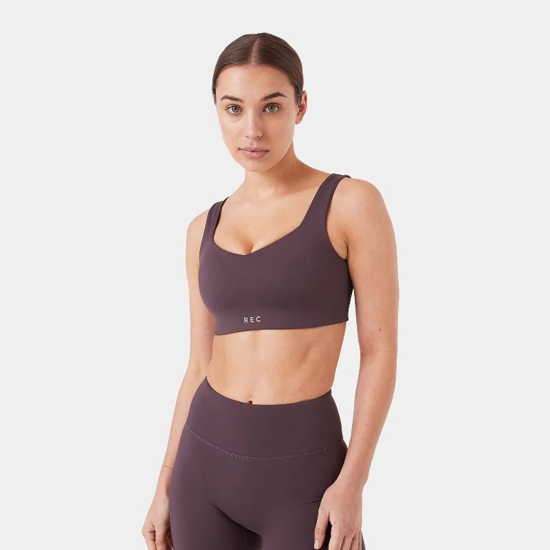 Sports top with braid shape -REC GEN - PROform Sport Crop Dk Grape