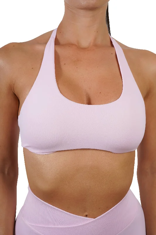 Sports top for swift sprints -ELEVATE CROP - PINK