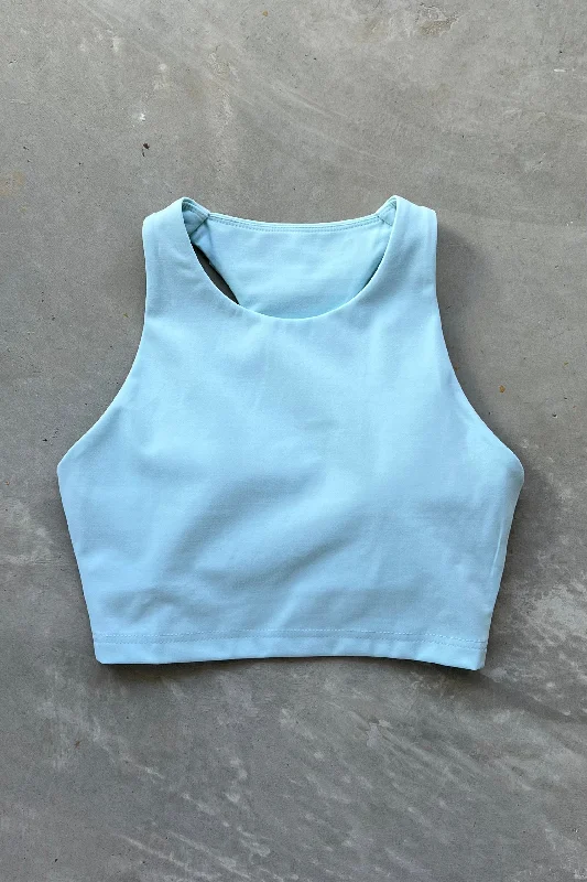 Sports top with breezy neck -Kella Pocket Crop Top