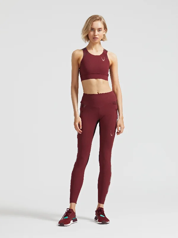 Sports top with peekaboo trim -Odyssey Crop